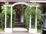 The trellis entrance to our Cafe